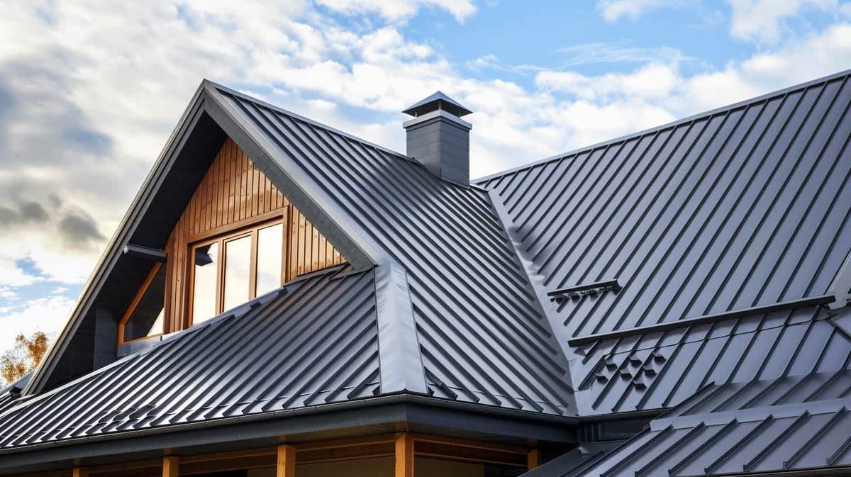 Altındağ EPDM Kauçuk Çatı – antrasit kenet sistem metal çatıyla kaplanmış müstakil ev